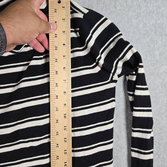 Lacoste Womens Top Henley Sweater Hoodie Cashmere Blend  Size 34 Striped Small - Picture 9 of 12